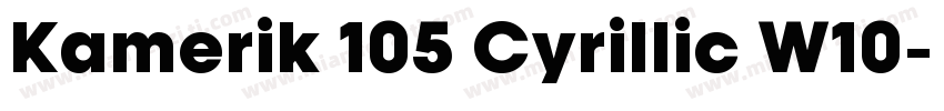 Kamerik 105 Cyrillic W10字体转换
